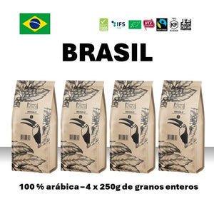 Pack Brasile Granos 100% Arábica 4x250g - 1Kg