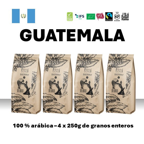 Pack Guatemala Granos 100% Arábica 4x250g - 1Kg
