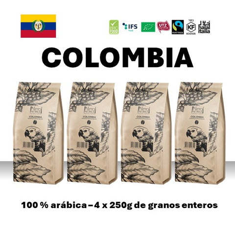 Pack Colombia Granos 100% Arábica 4x250g - 1Kg