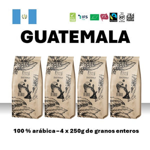 Pack Guatemala Granos 100% Arábica 4x250g - 1Kg
